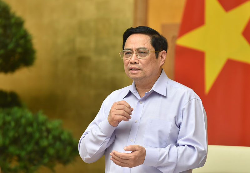 Thủ tướng Phạm Minh Chính yêu cầu, đầu tư công phải dẫn dắt và kích hoạt đầu tư của mọi thành phần kinh tế, huy động mọi nguồn lực trong xã hội cho đầu tư phát triển. (Ảnh: Nhật Bắc)