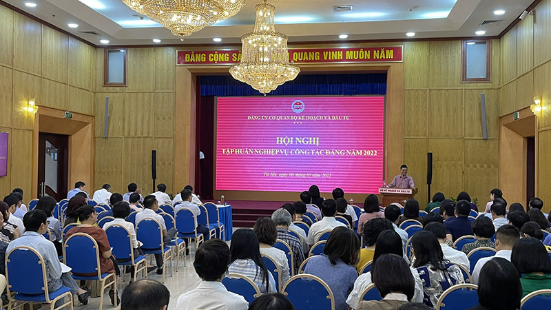 Hội nghị tập huấn nghiệp vụ công tác Đảng năm 2022 Bộ Kế hoạch và Đầu tư.