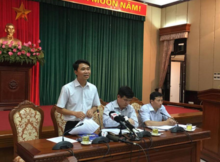 Ông  Nguyễn Cường Bằng (Phó Ban Thi đua khen thưởng Thành phố Hà Nội) tại buổi họp báo chiều 4/10