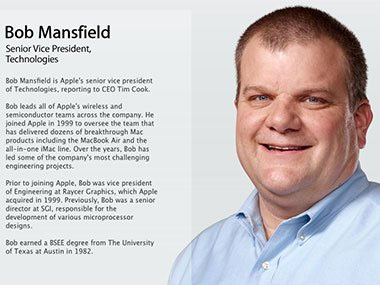 Bản lý lịch của Bob Mansfield đã bị gỡ bỏ khỏi danh sách các nhà lãnh dạo Apple.
