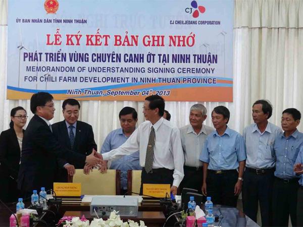 Tập đoàn CJ CheilJedang đầu tư trang trại ớt ở Ninh Thuận