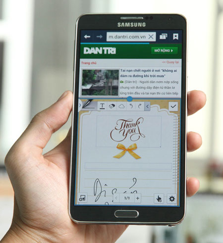 Khả năng đa nhiệm được Samsung phát huy tối đa trên Galaxy Note 3.
