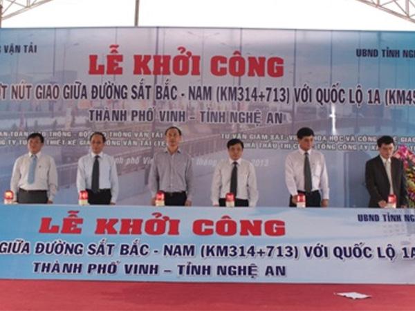 Nghệ An khởi công cầu vượt nút giao đường sắt và QL1A