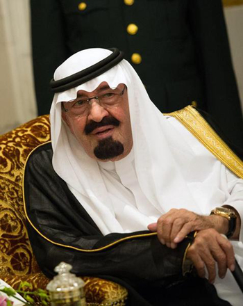 [Caption]Quốc vương Saudi Arabia, Abdullah bin Abdul Aziz al Saud, 88 tuổi. Ông nắm trong tay 20% trữ lượng dầu đã được thống kê trên thế giới và đứng đầu những thành phố linh thiêng nhất của thế giới Hồi giáo.
