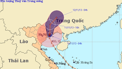 Bão Haiyan đổ bộ Quảng Ninh - Hải Phòng, đổ tháp truyền hình
