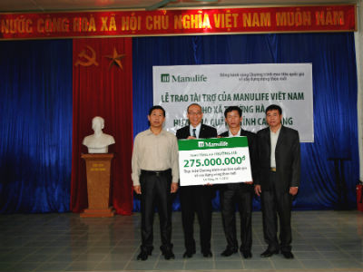 Manulife Việt Nam tài trợ chương trình Nông thôn mới tại Cao Bằng