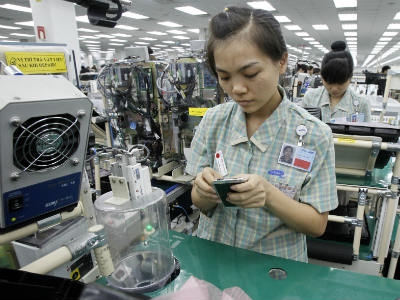 Nhà máy sản xuất điện thoại di động của Samsung ở Bắc Ninh