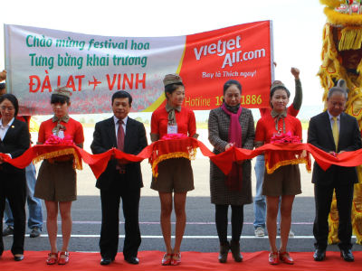 VietJetAir chính thức khai thác đường bay Vinh - Đà Lạt