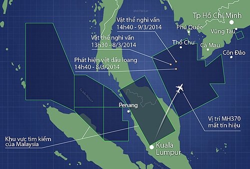 Tin mới vụ máy bay mất tích: Việt Nam tìm kiếm ở khu vực nhà giàn, Mỹ tìm ở Ấn Độ Dương