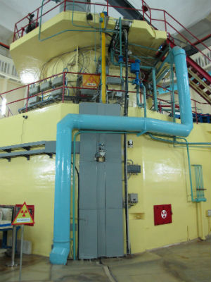 Tâm lò phản ứng hạt nhân Đà Lại hiện nay với công suất 500 kW