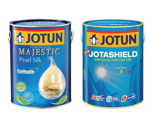hai sản phẩm sơn cao cấp Jotashield và Majestic của Công ty TNHH Sơn Jotun Việt Nam