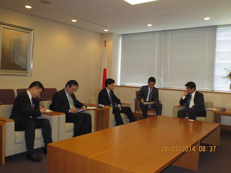 Thứ trưởng Nguyễn Ngọc Đông cùng đoàn công tác làm việc với Ngài Seiji Kihara, Hạ Nghị sỹ, Thứ trưởng Bộ Ngoại  giao Nhật Bản