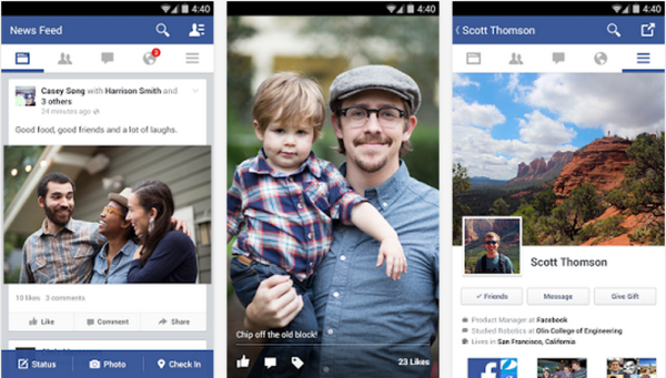 Facebook cập nhật giao diện flat cho Android
