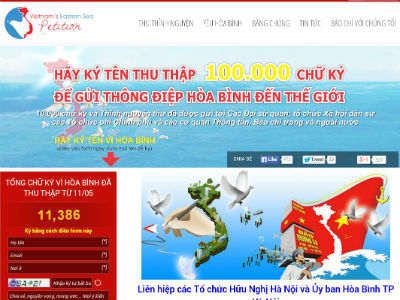 10.000 chữ ký vì Hòa bình cho Biển Đông