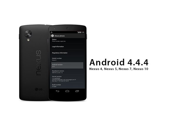 Nexus được Google cập nhật lên Android 4.4.4