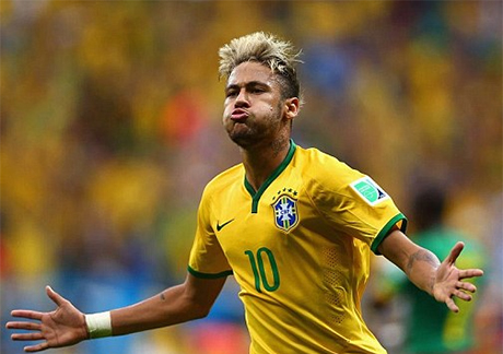Neymar vượt lên dẫn đầu danh sách các cầu thủ dội bom tại World Cup 2014