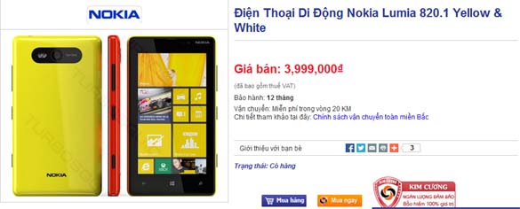 Microsoft đại hạ giá Lumia 820 còn 3,79 triệu đồng 2