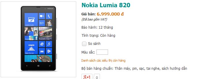 Microsoft đại hạ giá Lumia 820 còn 3,79 triệu đồng 3