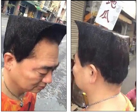 Mái tóc của Wu Lei được tạo nên từ những góc vuông hoàn hảo