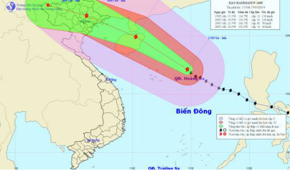 tin mới nhất bão Rammasun, bão số 2