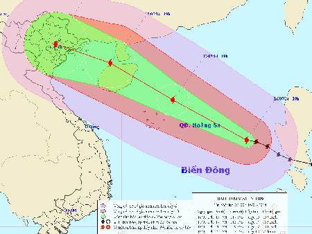 Siêu bão Rammasun còn diễn biến phức tạp khi đi vào vùng biển nước ta