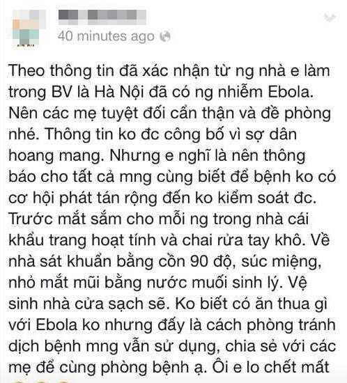 thông tin ebola vào việt nam