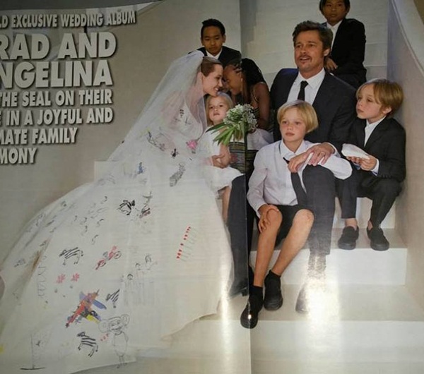 Ngắm bộ ảnh cưới hạnh phúc của Angelina Jolie – Brad Pitt