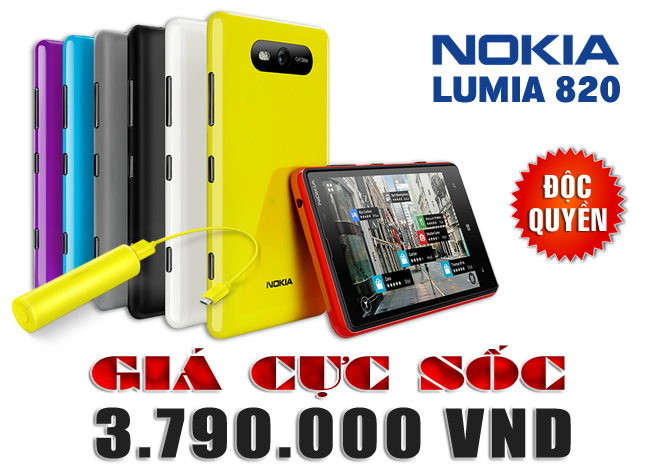 Microsoft đại hạ giá Lumia 820 còn 3,79 triệu đồng