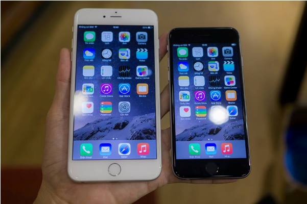 Màn hình 2 máy iPhone 6 plus và iPhone 6 rất đẹp và mịn