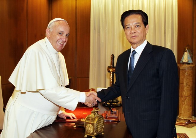 Thủ tướng Nguyễn Tấn Dũng hội kiến Giáo hoàng Francis tại Vatican