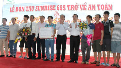 Quảng Trị tổ chức trọng thể lễ đón tàu Sunrise 689