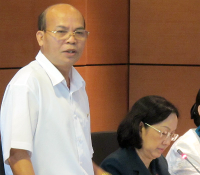 Đại biểu Quốc hội Đỗ Văn Đương thảo luận về Sân bay Long Thành