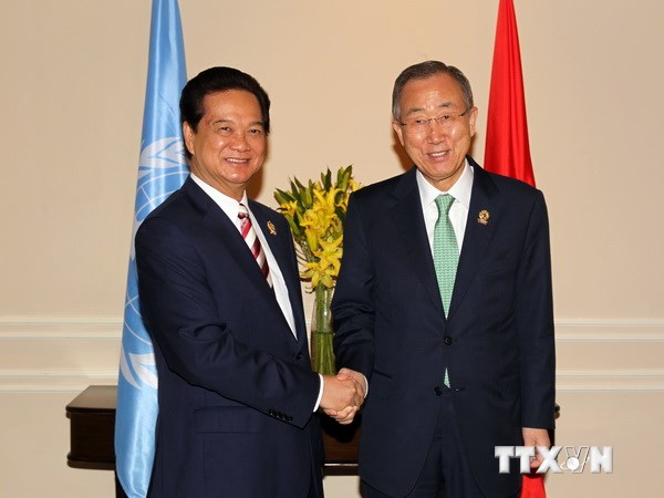 Thủ tướng Nguyễn Tấn Dũng gặp Tổng Thư ký LHQ Ban Ki-moon