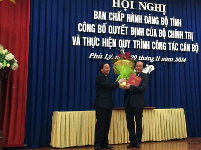 Hà Nam có Bí thư tỉnh Ủy, Chủ tịch UBND mới