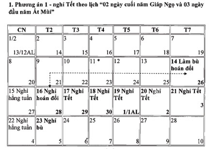 Lịch nghỉ tết và các ngày lễ năm 2015