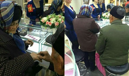 Cụ già nghèo khó mua nhẫn kim cương tặng vợ gây 