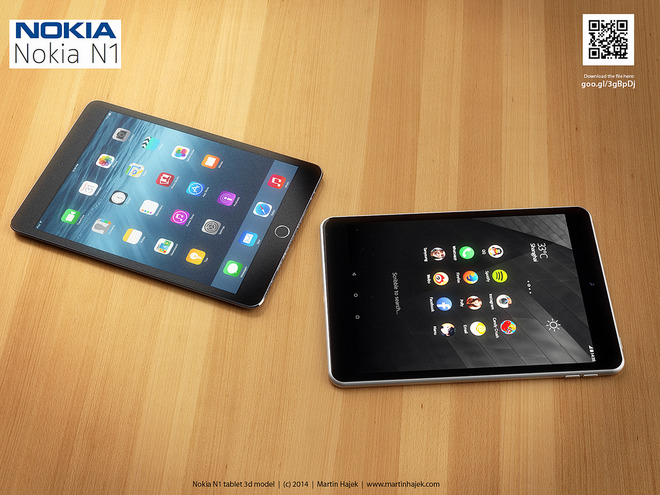 Tablet Nokia N1 lần đầu 'đọ dáng' với iPad Mini 3
