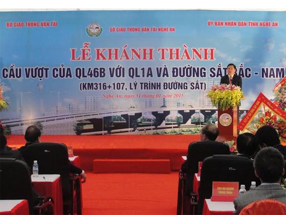 Nghệ An: Khánh thành cầu vượt đường sắt của QL46 với QL1A