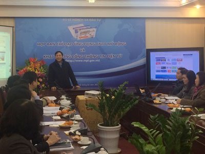 Thứ trưởng Đặng Huy Đông, khai trương Cổng thông tin điện tử Bộ Kế hoạch và Đầu tư