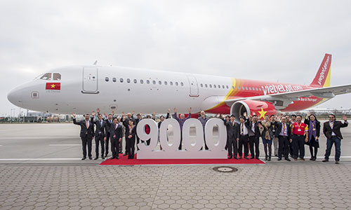 Vietjet Air nhận tàu bay thứ 9.000 của Airbus