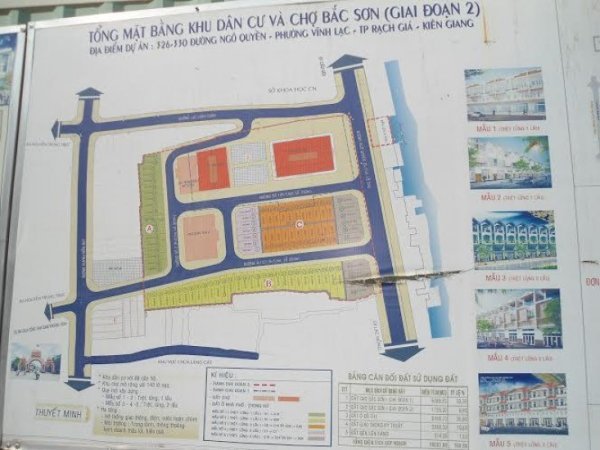 Quy hoạch khu dân cư và chợ Bắc Sơn (Rạch Giá, Kiên Giang) giai đoạn 2